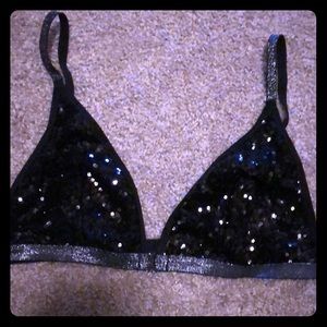 VS black sequin bralette—NWOT